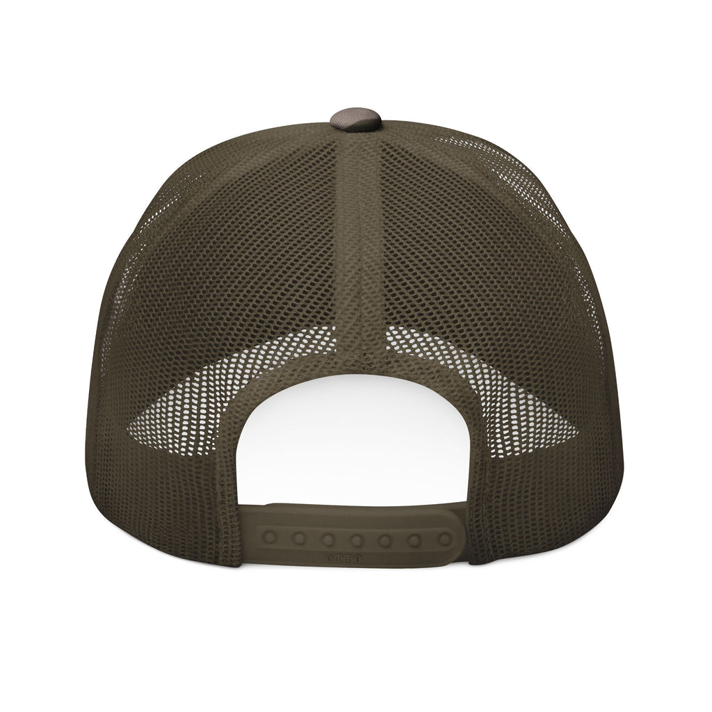Brown mesh cap on a white background