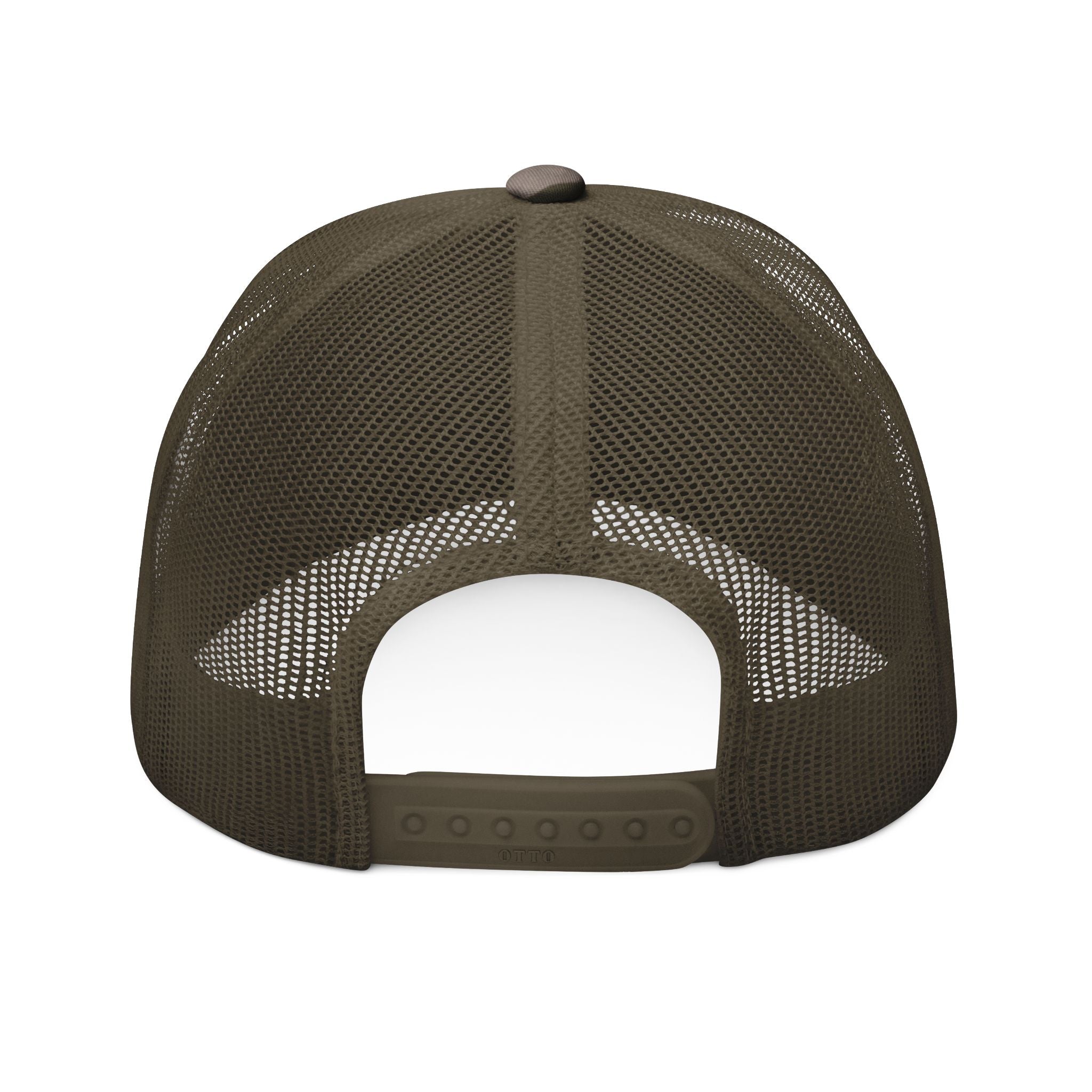 Brown mesh cap on a white background