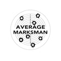 Circular target design with 'Average Marksman' text in the center on a white background