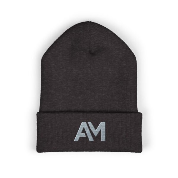 Gray AM Logo Cuffed Beanie - Image 6