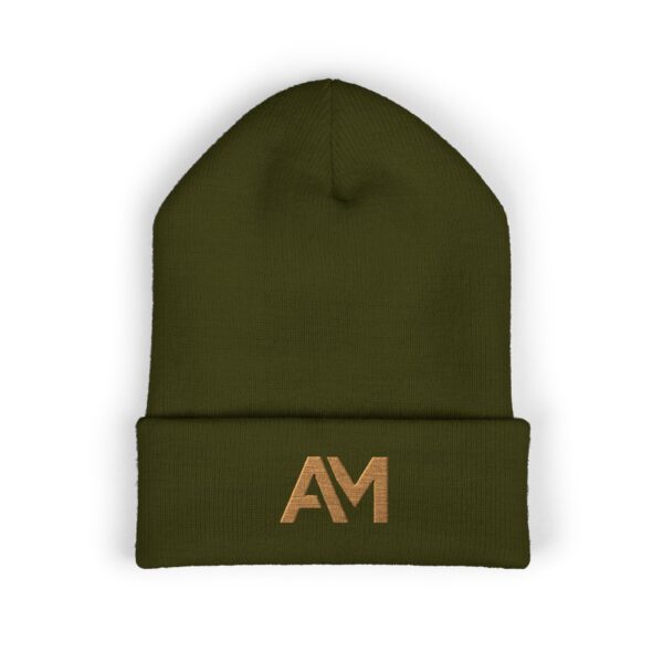 Old Gold AM Logo Cuffed Beanie