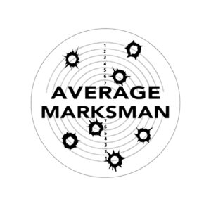 Average Marksman Target Practice Sticker