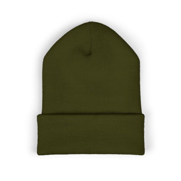 Old Gold AM Logo Cuffed Beanie - Image 2